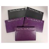 1973, 1974, 1987, 1988, 1989 U.S. Proof Coin Sets