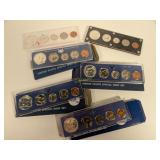 Two 1964 Proof Coin Sets plus Two 1966 and Two