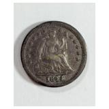 1844 Silver Seated Liberty Half Dime Coin