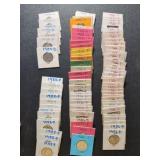 98 Silver 1954 to 1956 Washington Quarter Coins