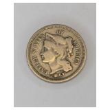 1867 Three Cent Nickel Coin