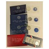 Uncirculated Silver Dollar Coins - 1971, 1972, 197