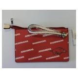 Arkansas Razorbacks Zipper Wristlet 6"X9"