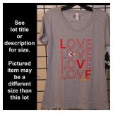 XL, KC Chiefs Scoop Neck LOVE T-shirt, Women