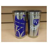 TWO KC Royals Insulated Stainless Steel Tumbler