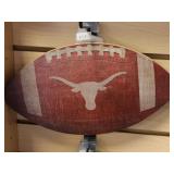 Texas Longhorns Football Shaped Wooden Sign