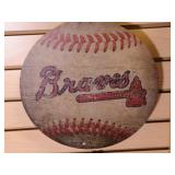 Atlanta Braves 12" Round Wooden Sign