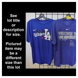 TWO XL LA Dodgers T-Shirts, Blue