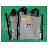 2 Denver Broncos Stadium Clear Plastic Bag