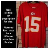 L, KC Chiefs 15 Mahomes T-Shirt, Red, Nike