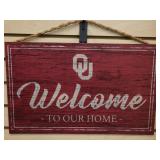 OU Sooners  "Welcome to Our Home" Wooden Sign