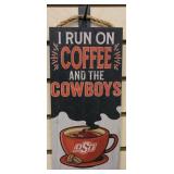 OSU Cowboys Football Wooden Coffee Sign