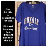 XL, KC Royals V-neck T-shirt, Blue, Brand: Fanatic