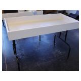 White Display Table, has crack in top