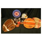 2 Mini Helmets, 4 Baseball Cases, 1 Baseball card