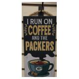 Green Bay Packers Wooden Coffee Sign