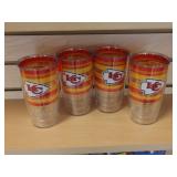 FOUR KC Chiefs Plastic Tumbler Drinkware, red/yell