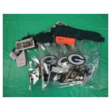3 Green Bay Packers Plastic Zipper Pouch with Stra