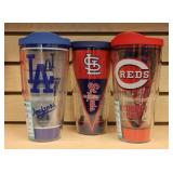 Cardinals, Dodgers, Reds Tumbler Drinkware (1 each