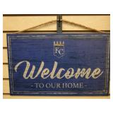 KC Royals "Welcome to Our Home" Wooden Sign