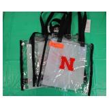 3 Nebraska Huskers Stadium Clear Plastic Bag