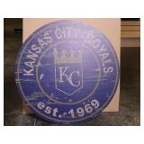 KC Royals Large 23.5" Round Wooden Sign