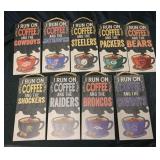 I Run on Coffee Team Signs, Assortment - 9 Signs