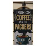 Green Bay Packers Wooden Coffee Sign