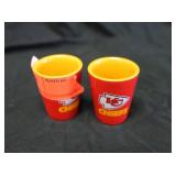 2 KC Chiefs Red & Yellow Shot Glass