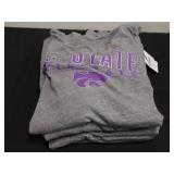 7 K-State Wildcats T-Shirts, Gray, Brand: League 9