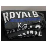 9 KC Royals V-neck T-shirt, Gray, Brand: Fanatics