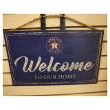 Houston Astros "Welcome to Our Home" Wooden Sign