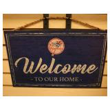 Yankees "Welcome to Our Home" Wooden Sign