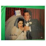 Elvis & Priscilla Presley Signed Wedding Photo