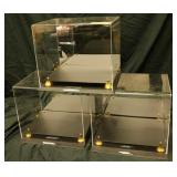 3 Football Display Cases