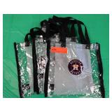 3  Houston Astros Stadium Clear Plastic Bags