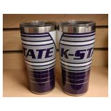 TWO K-State Wildcats Insulated Stainless Steel Tum