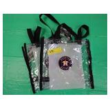 2 Houston Astros Stadium Clear Plastic Bags