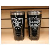 TWO Las Vegas Raiders Insulated Stainless Steel Tu