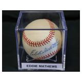 Eddie Mathews Signed Baseball