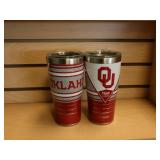 TWO Oklahoma Sooners Insulated Stainless Steel Tum