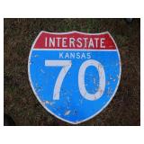 Sign, Interstate Kansas 70