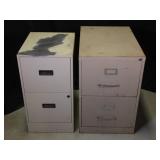 Two Metal Filing Cabinets