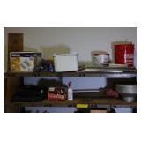 Shelf & Contents: caulking guns, air vent, etc.