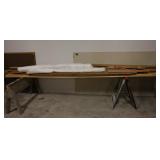 Saw horses, wood, One piece sheet rock