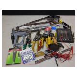 Assorted Tools: Tin snips, hacksaws, etc.