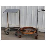2 Rolling carts & stand base