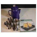 Camping Percolator, Metal Mugs, Camp Stove Toaster