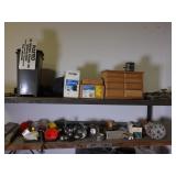 Contents Top 2 Shelves: funnels, sign, etc.