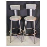Two tall shop stools